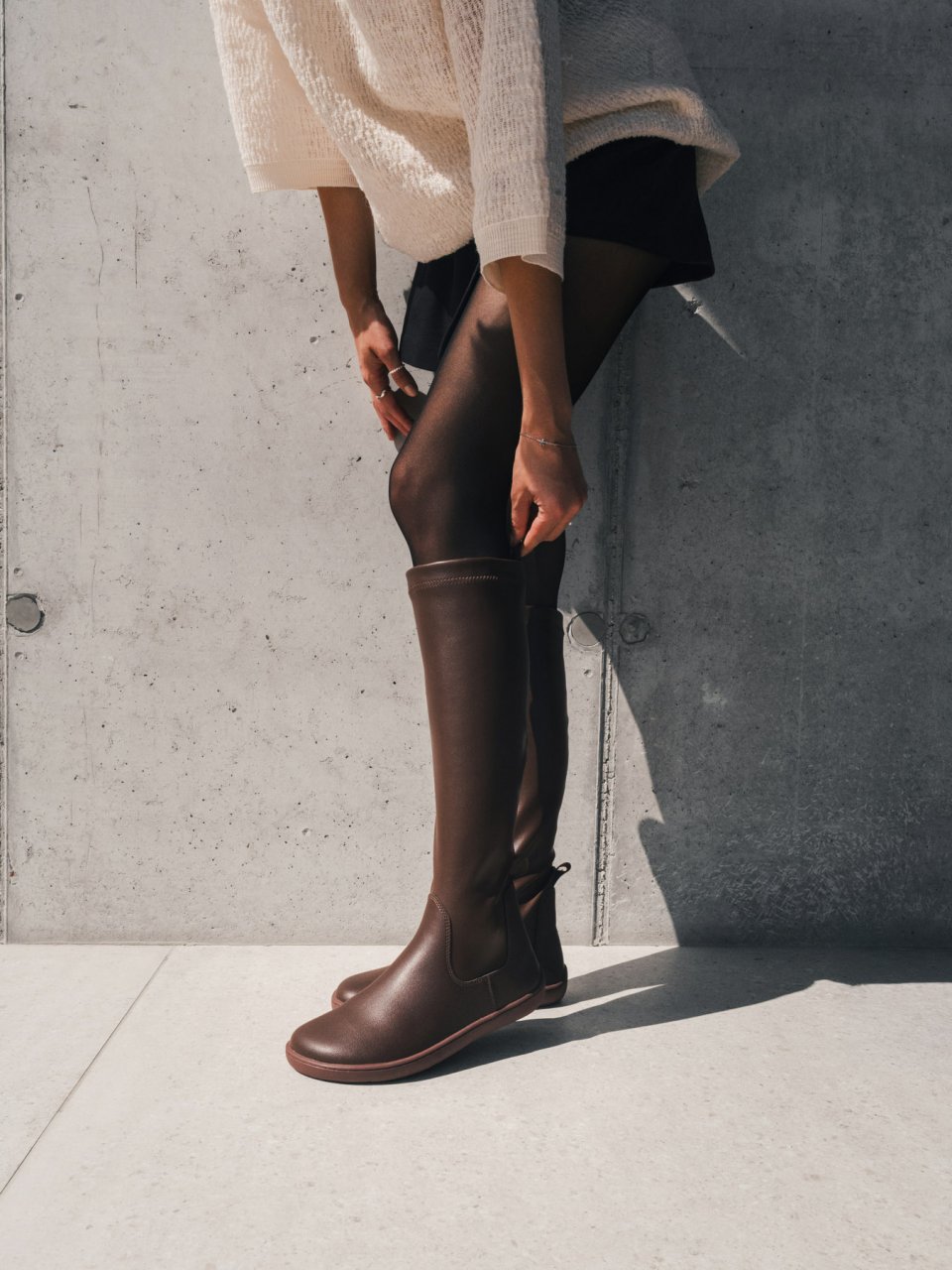 Barefoot kozačky Be Lenka Athena - Chocolate