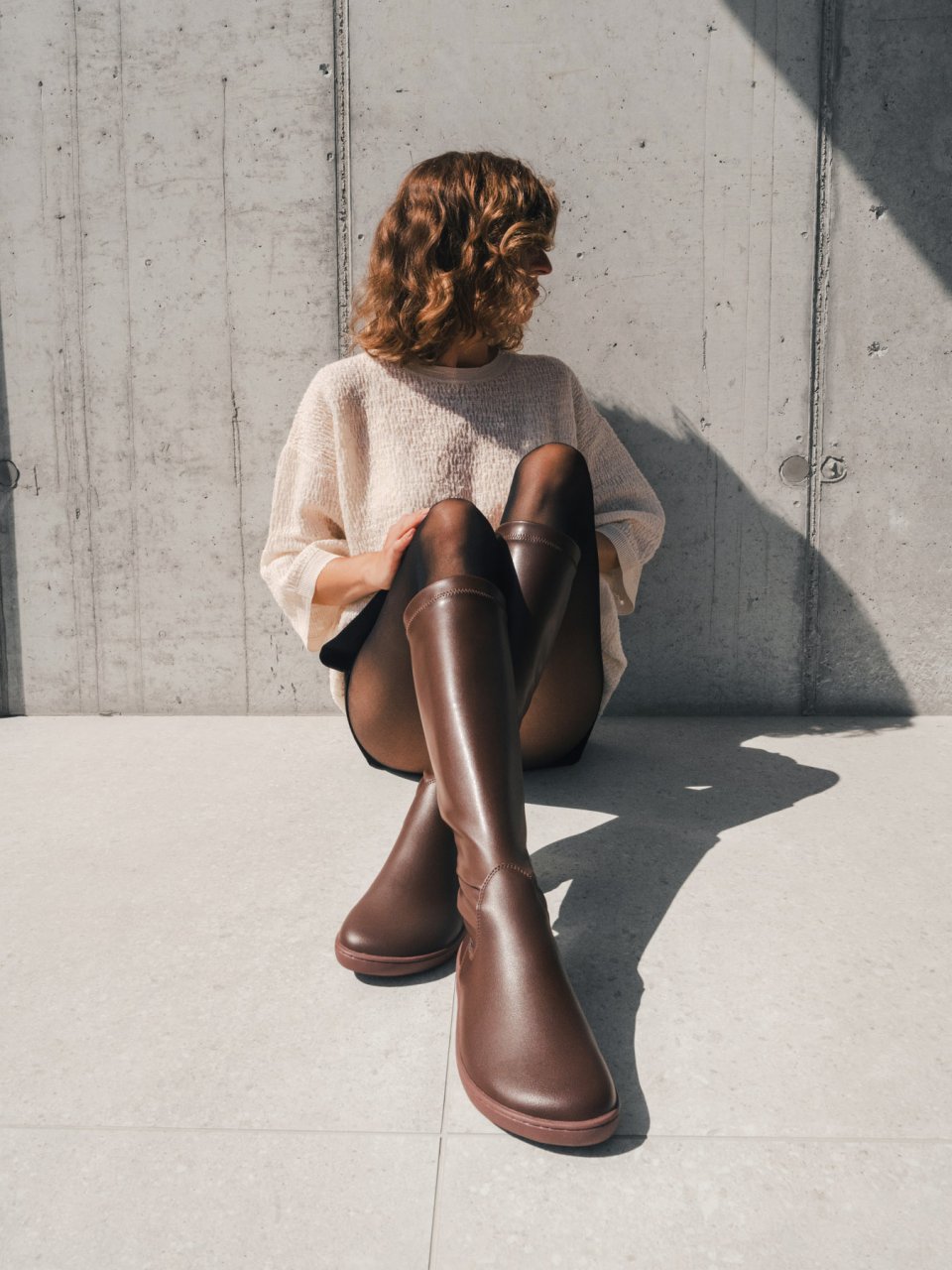Barefoot kozačky Be Lenka Athena - Chocolate