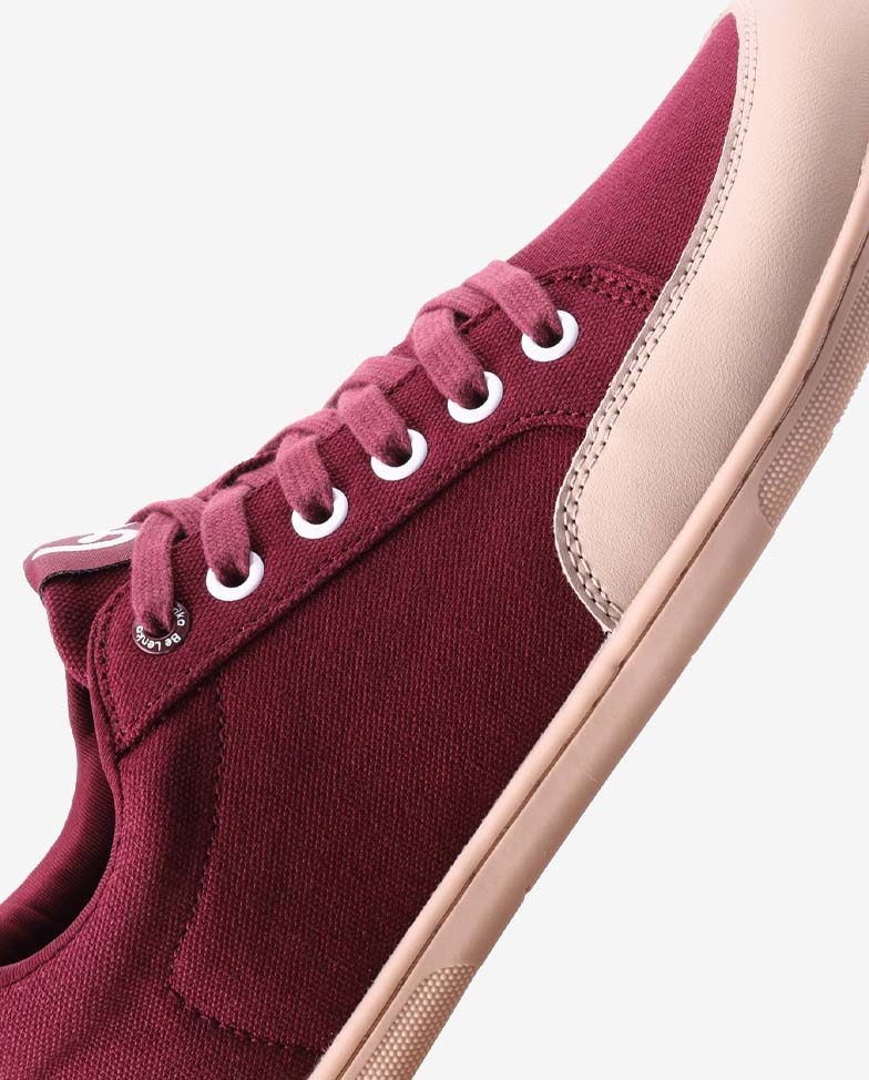 Be Lenka Rebound - burgundy, barefoot sneakers, lace detail