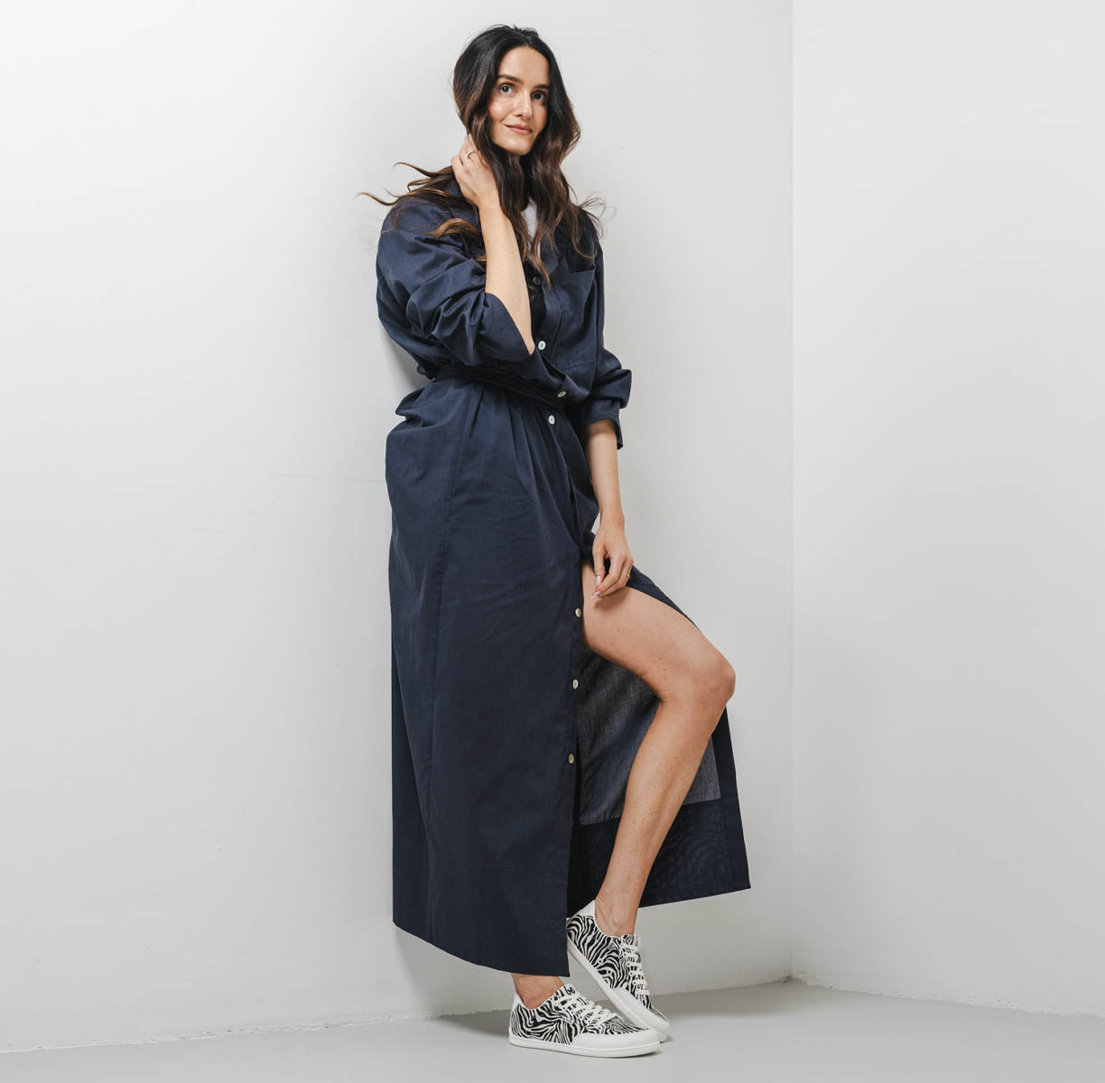 Be Lenka Rebound - zebra, barefoot sneakers, lifestyle shot