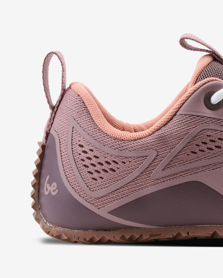 Be Lenka Trailtech - dusty rose, barefoot shoes, heel detail