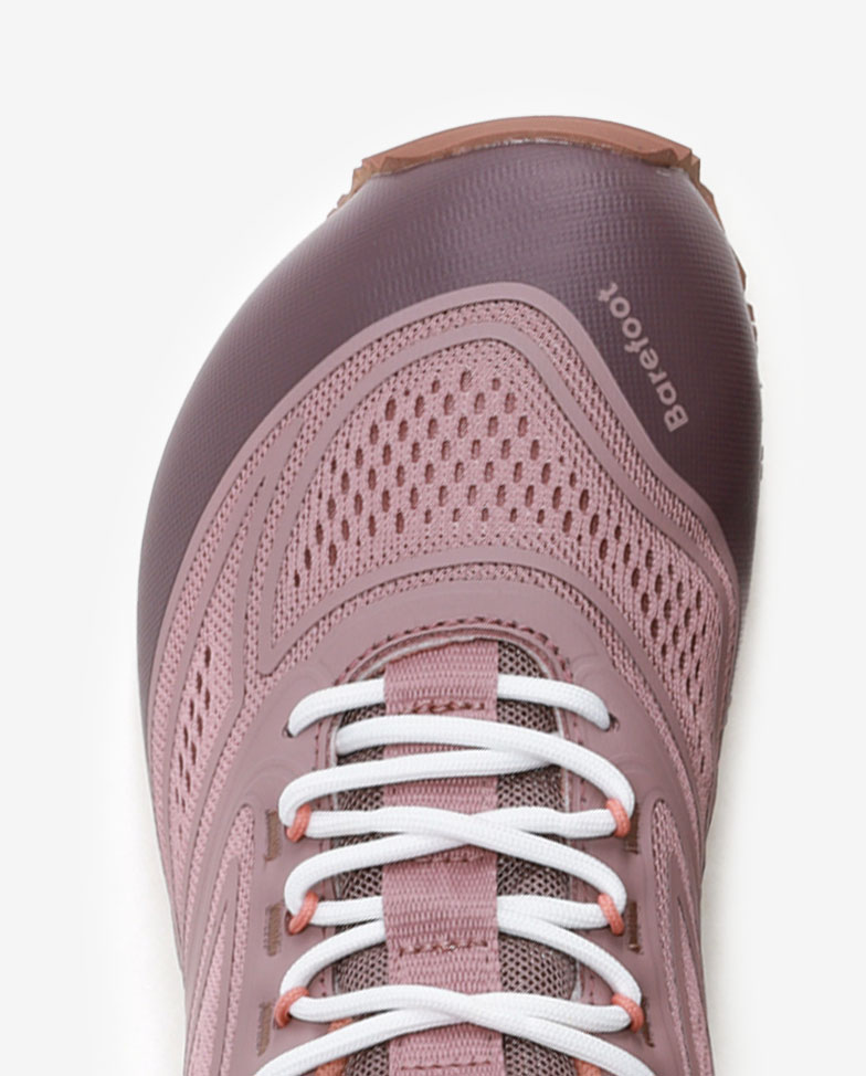 Be Lenka Trailtech - dusty rose, barefoot shoes, toe detail top view