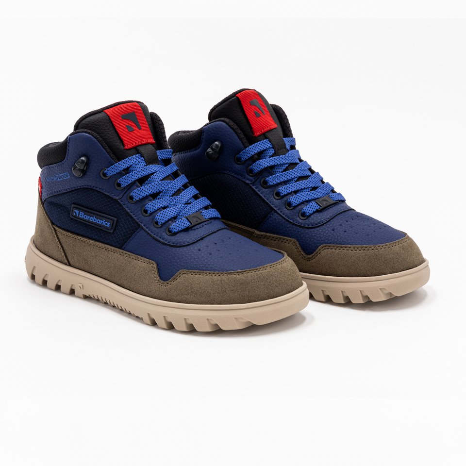 Zimní barefoot boty Barebarics UrbanEdge - Dark Blue & Olive Brown