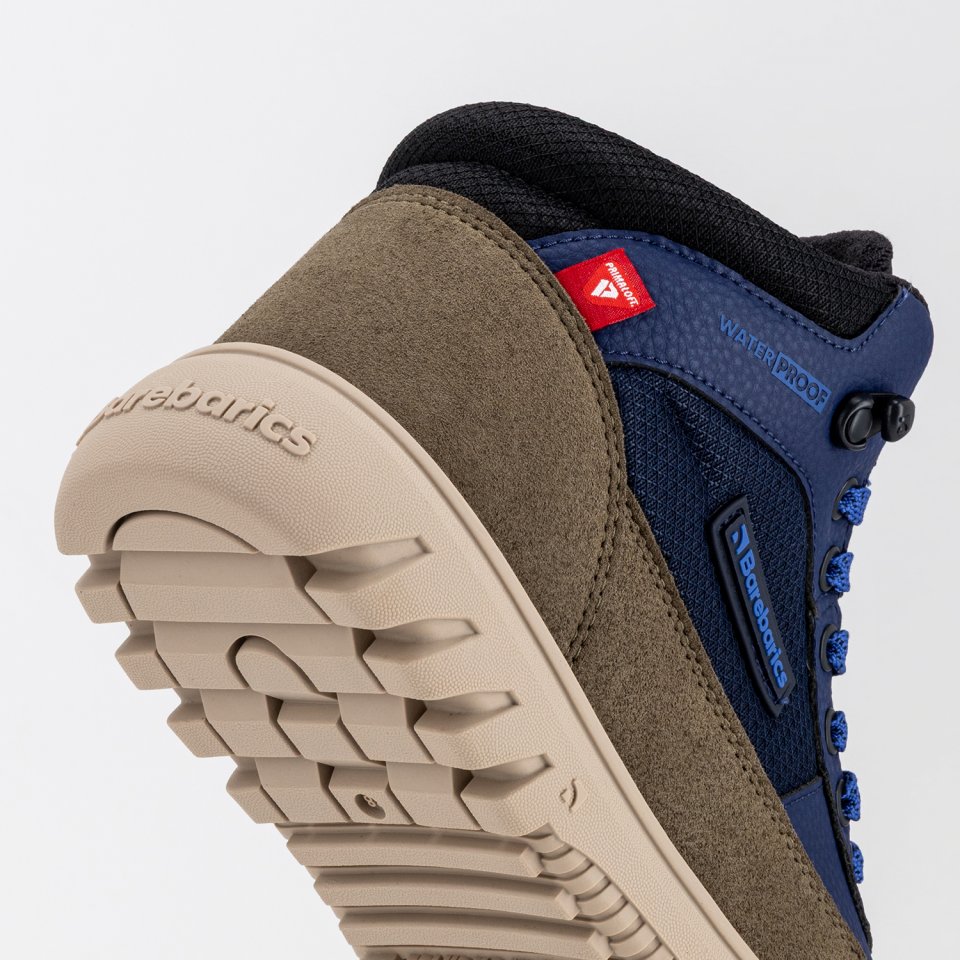 Zimní barefoot boty Barebarics UrbanEdge - Dark Blue & Olive Brown