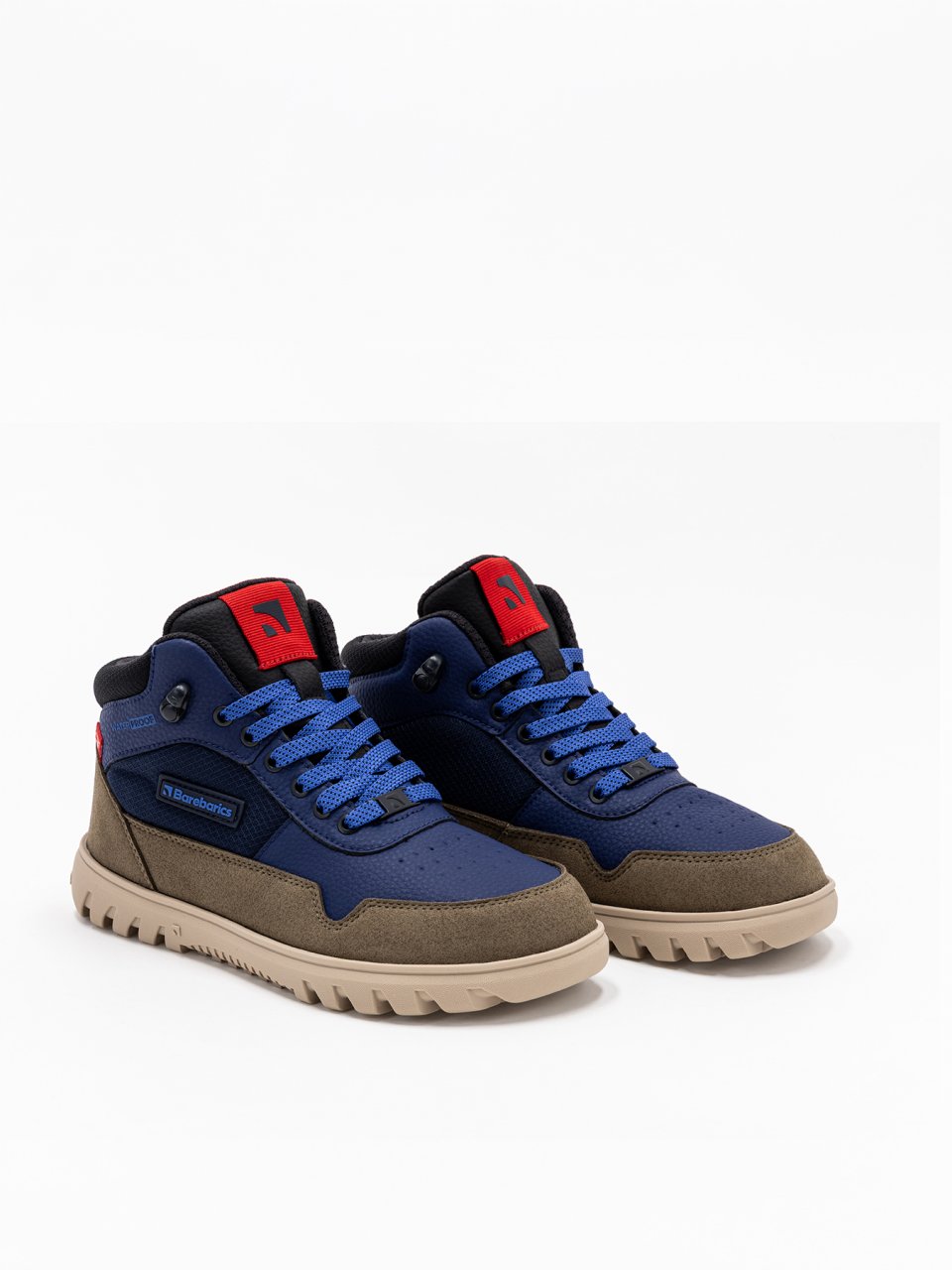 Winter Barefoot Boots Barebarics UrbanEdge - Dark Blue & Olive Brown