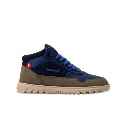 Zimní barefoot boty Barebarics UrbanEdge - Dark Blue & Olive Brown