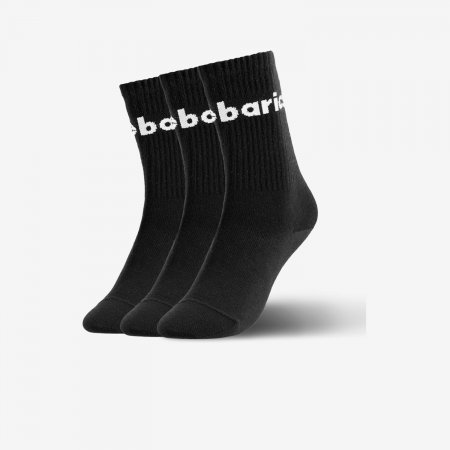 Barebarics - Barefootové ponožky - Crew - Black - Big logo - 3 pack