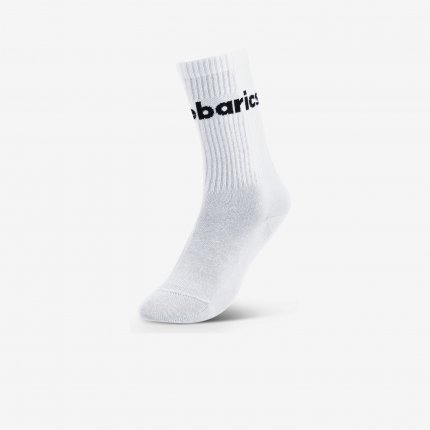 Barebarics - Barefoot Socks - Crew - White - Big logo - 3 pack