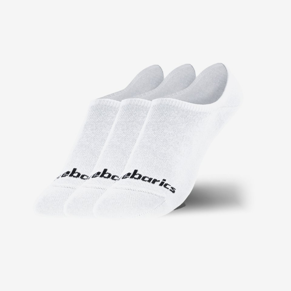 Barebarics - Barefoot Socks - Low-cut - White - 3 pack