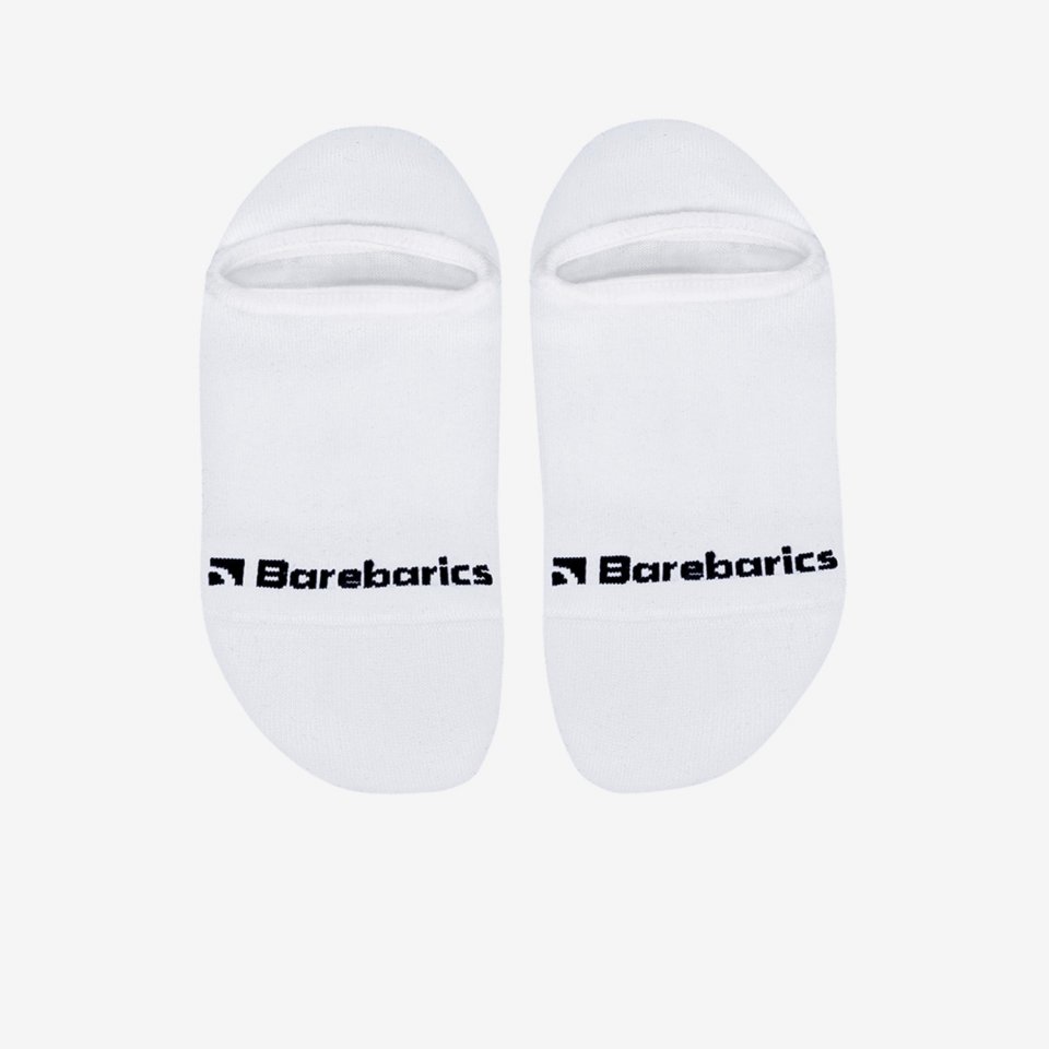 Barebarics - Barefoot Socks - Low-cut - White - 3 pack