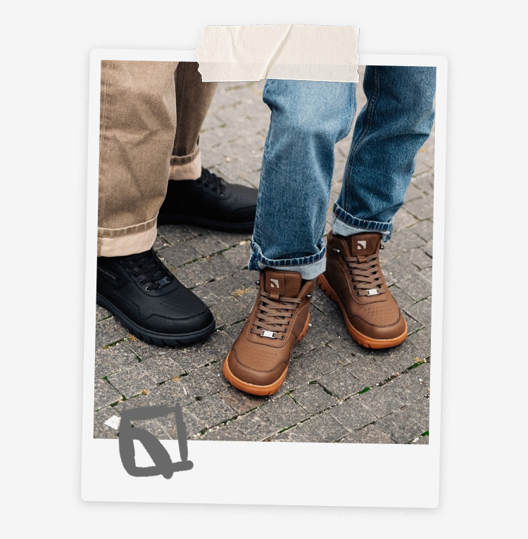 Barebarics Urbanedge - Dark Brown, Barfußschuhe, am Fuß getragen