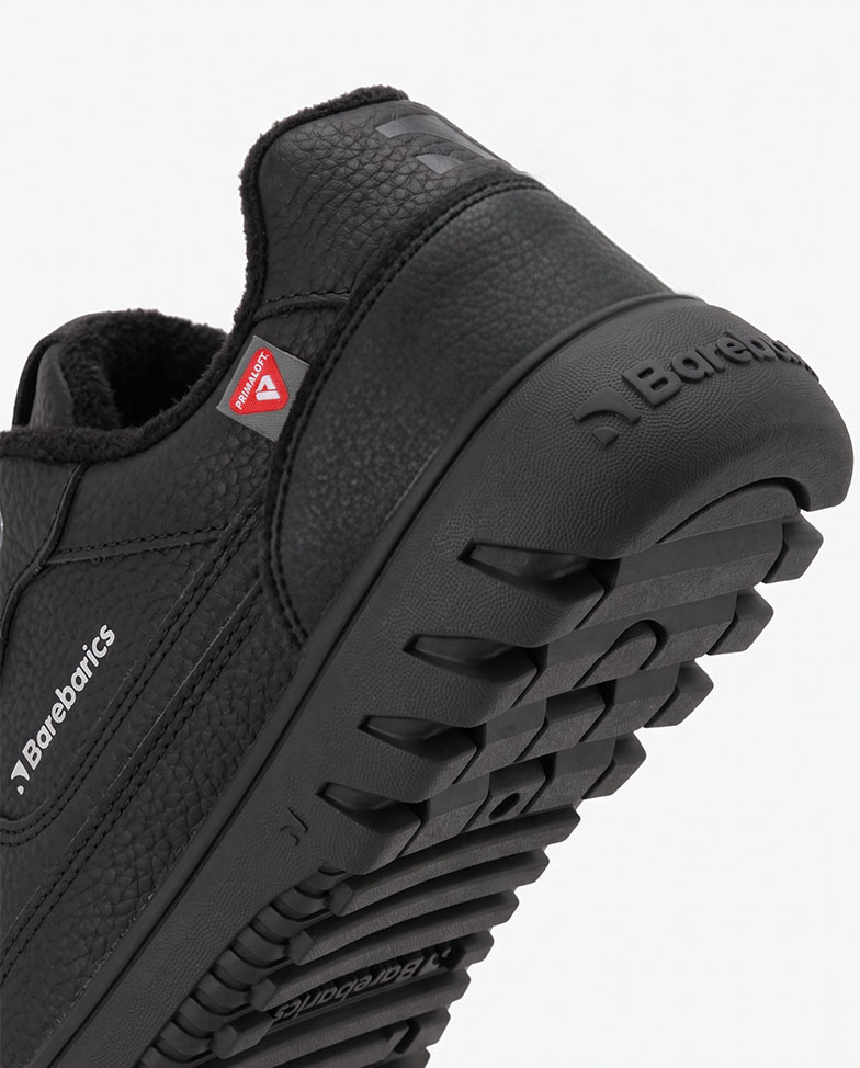 Barebarics Zing Frost - All Black, barefoot sneakers, outsole detail