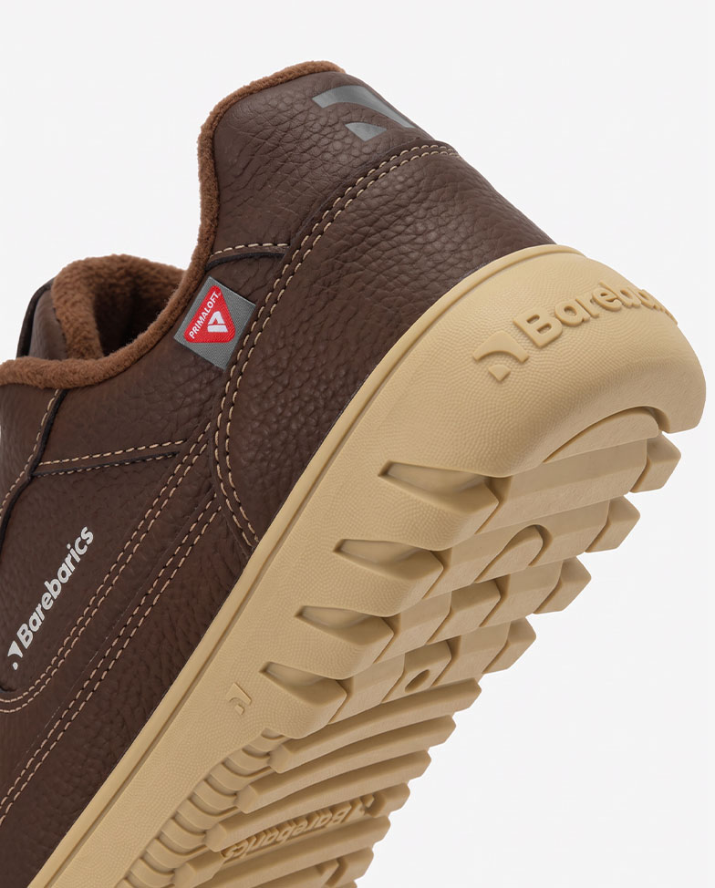 Barebarics Zing Frost - Dark Brown, sneaker barefoot, dettaglio della suola