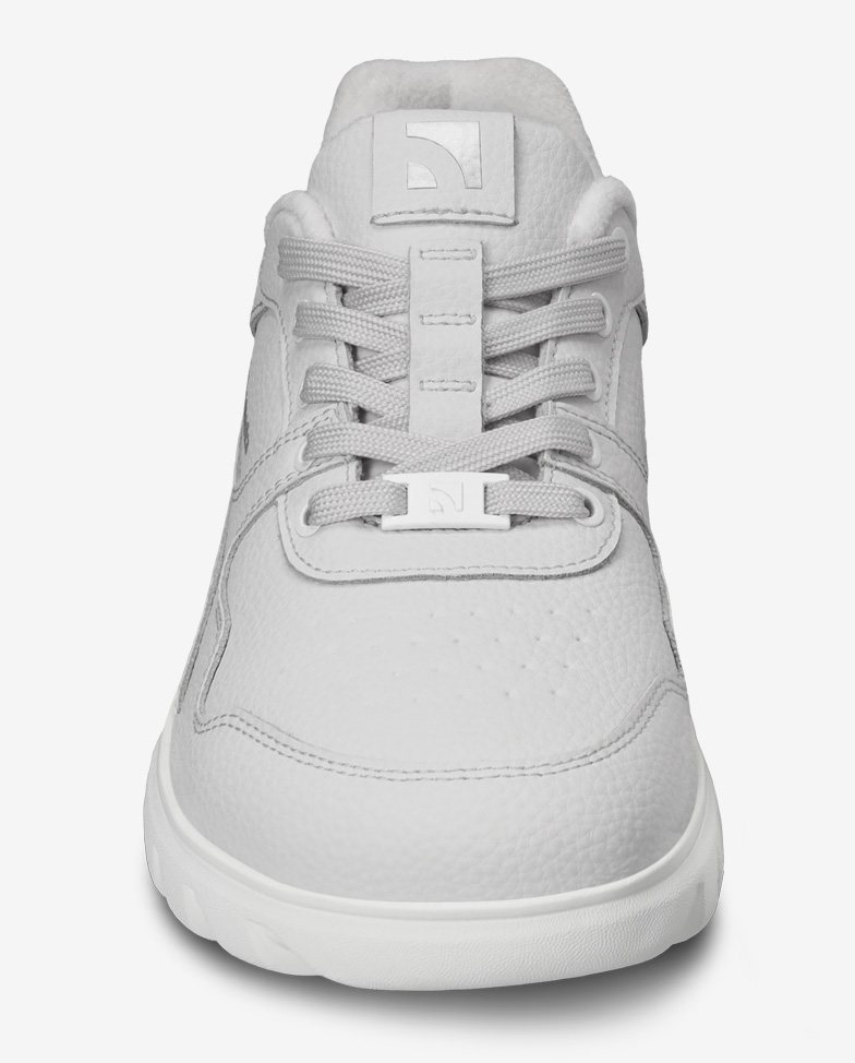 Barebarics Zing Frost - Light Grey White, barefoot sneakers, front view