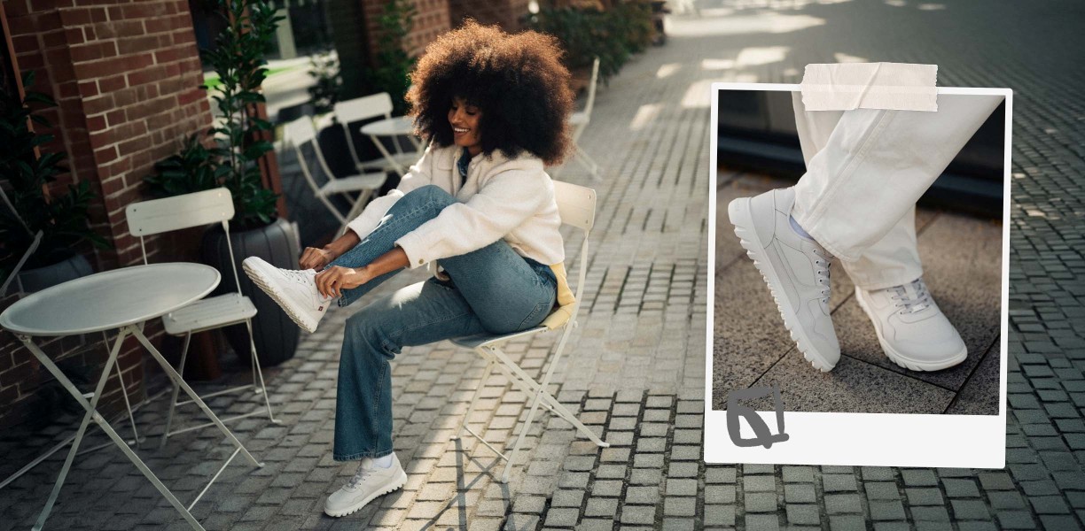 Barebarics Zing Frost - Light Grey White, barefoot sneakers, lifestyle collage