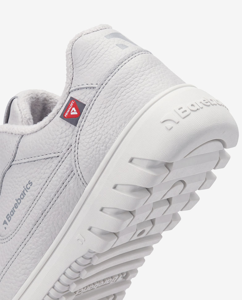 Barebarics Zing Frost - Light Grey White, barefoot sneakers, outsole detail