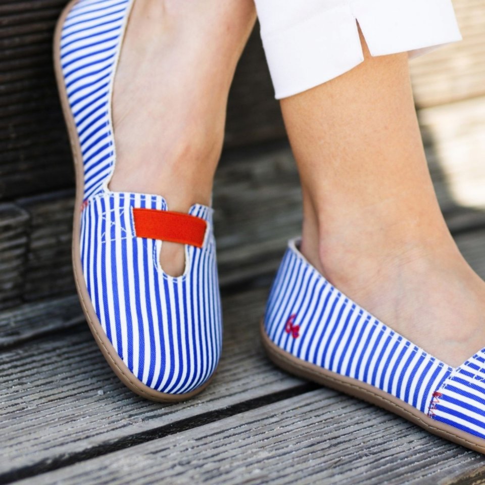 Barefoot balerina cipő Be Lenka Harmony - Blue Stripes