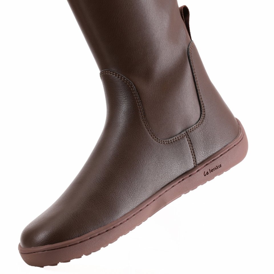 Kniehohe Barfußstiefel Be Lenka Athena - Chocolate