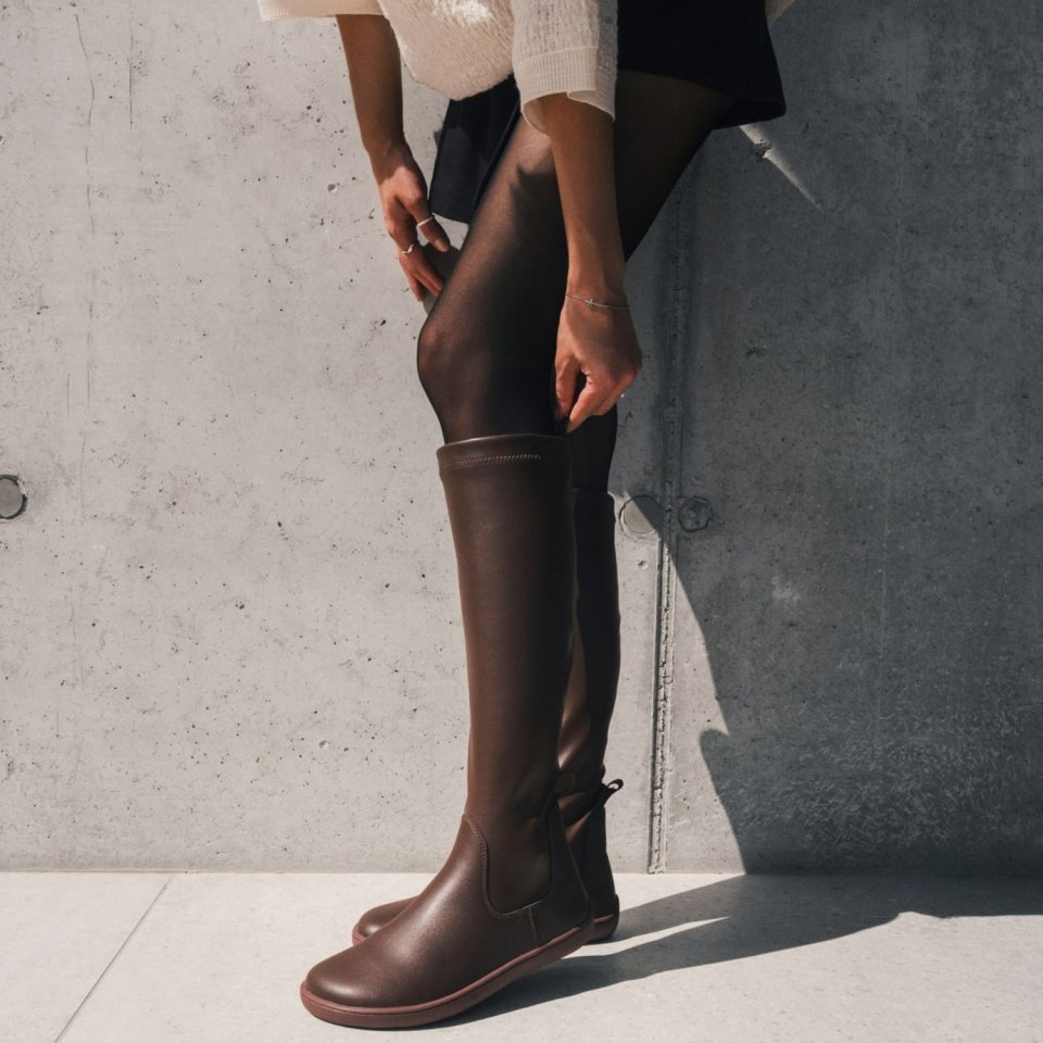 Kniehohe Barfußstiefel Be Lenka Athena - Chocolate