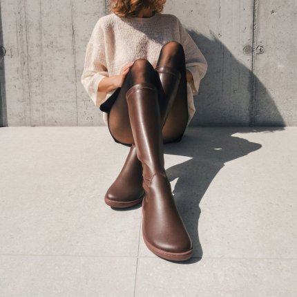 Kniehohe Barfußstiefel Be Lenka Athena - Chocolate