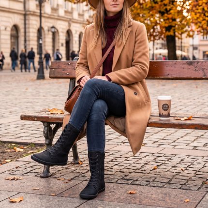 Barefoot Knee-high Boots Be Lenka Evon - Black