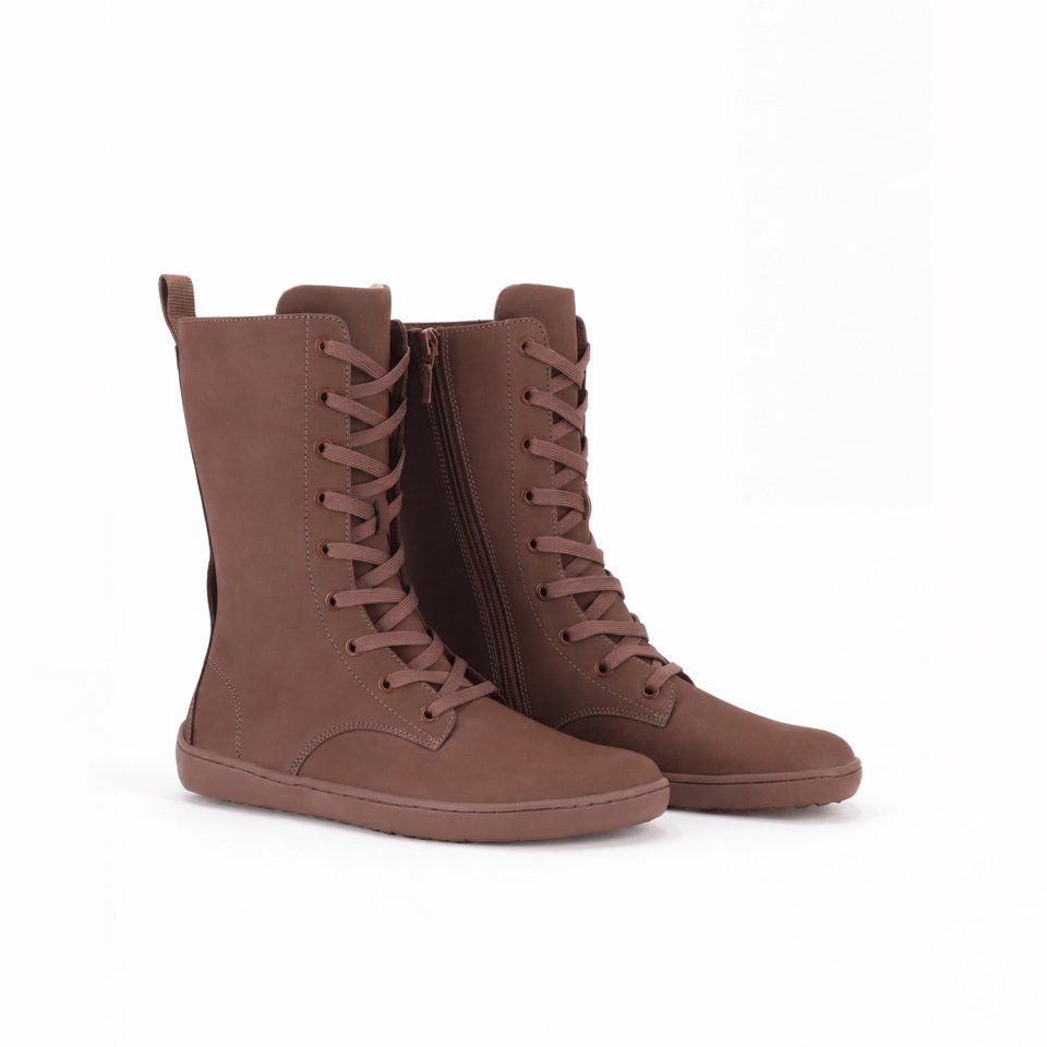 Kniehohe Barfußstiefel Be Lenka Evon - Dark Brown