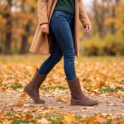 Kniehohe Barfußstiefel Be Lenka Evon - Dark Brown
