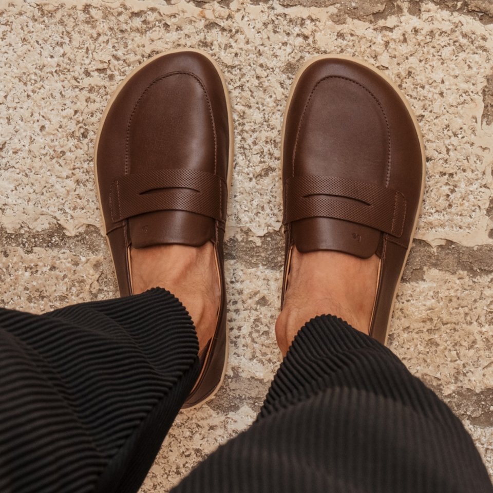 Barefoot Moccasins Be Lenka Buena - Dark Brown & Beige