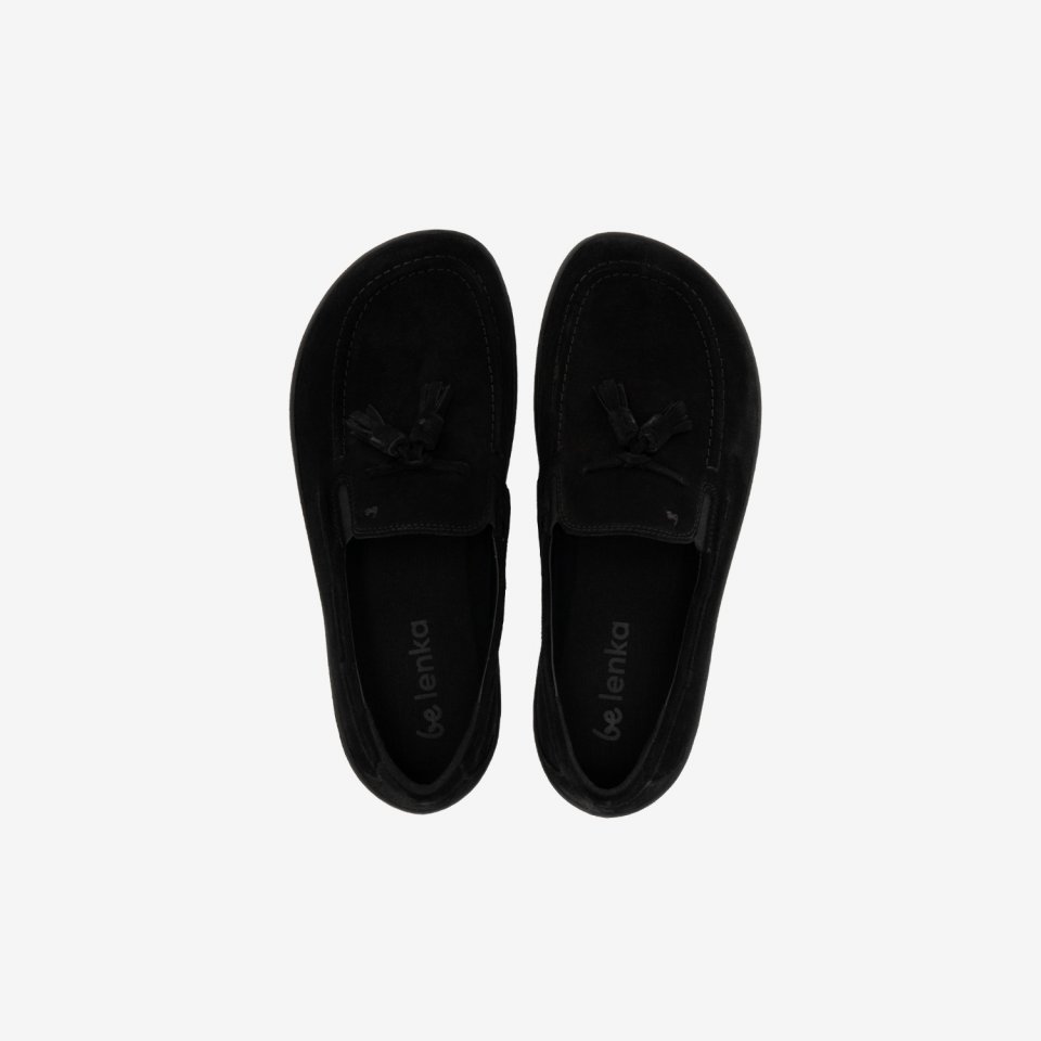 Barefoot Mocassins Be Lenka Portsiders - All Black