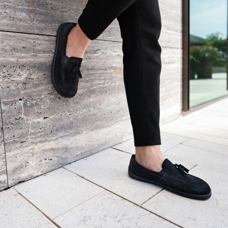 Barefoot Mocassins Be Lenka Portsiders - All Black