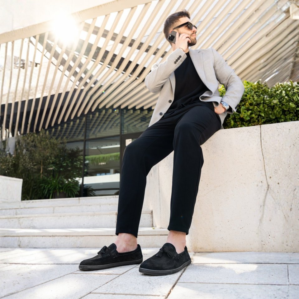 Barefoot Mocassins Be Lenka Portsiders - All Black