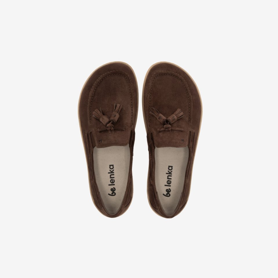 Barfuß Mokassins Be Lenka Portsiders - Dark Brown