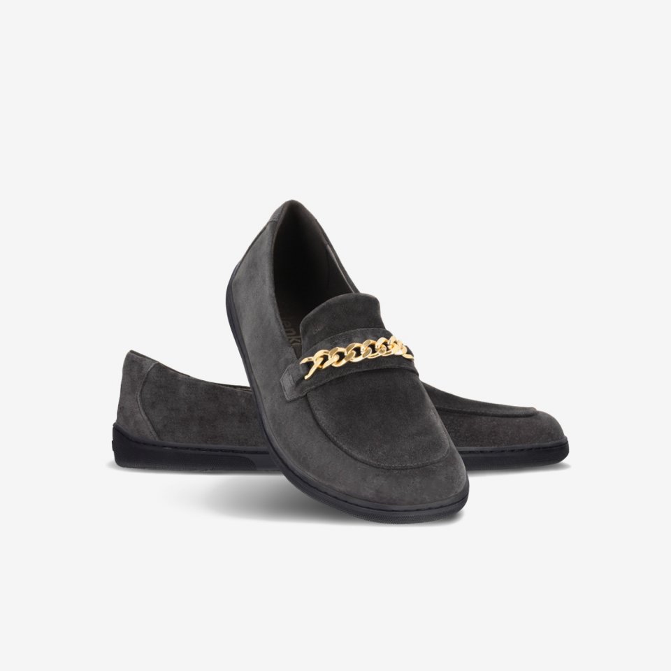 Barefoot Moccasins Be Lenka Prestage - Dark Brown & Gold