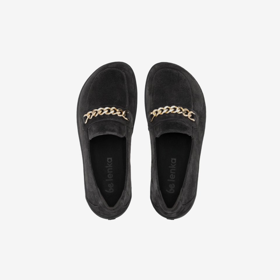 Barefoot Moccasins Be Lenka Prestage - Dark Brown & Gold