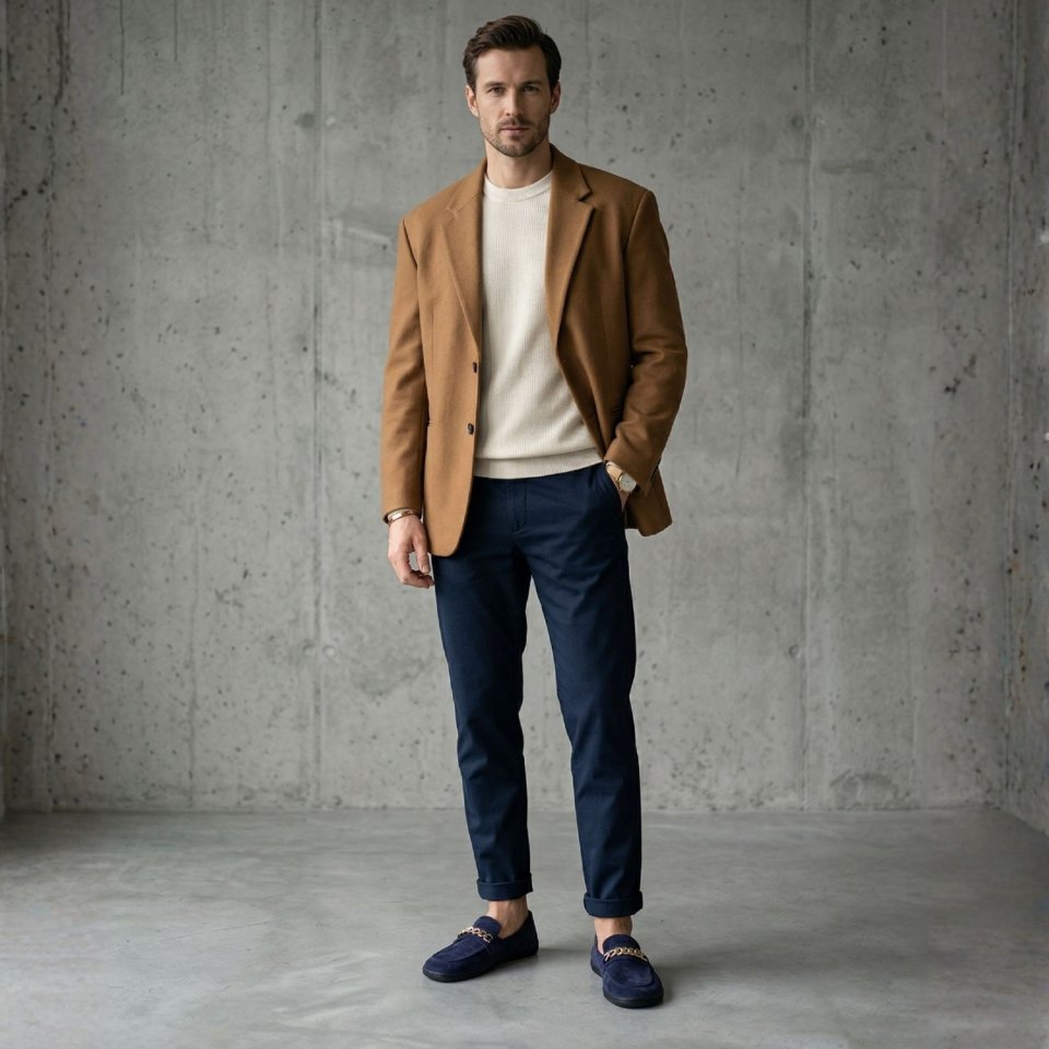Barefoot Moccasins Be Lenka Prestage - Navy & Gold
