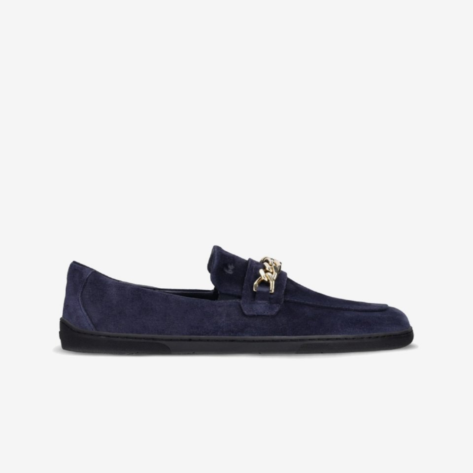 Barefoot Moccasins Be Lenka Prestage - Navy & Gold