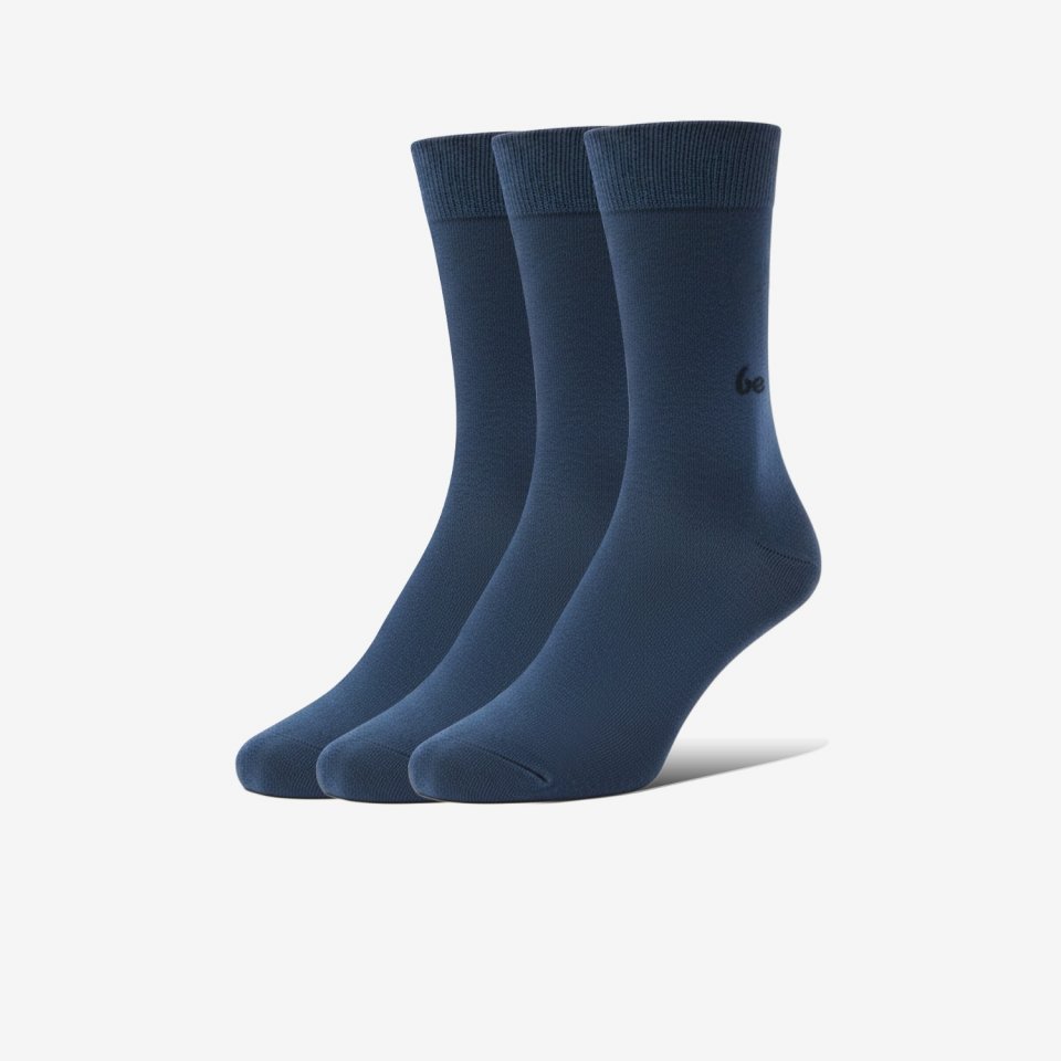 Barefoot Socks - Crew - Essentials - Blue - 3 pack