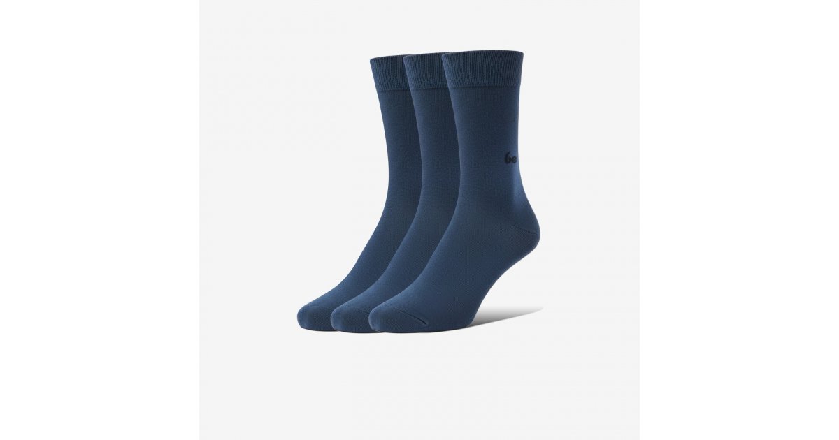 Be Lenka Barefoot Socks - Crew - Essentials - Blue - 3 pack photo 2