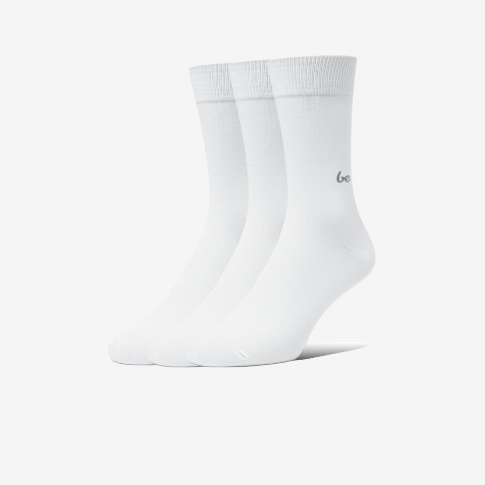 Barefoot Socks - Crew - Essentials - White - 3 pack