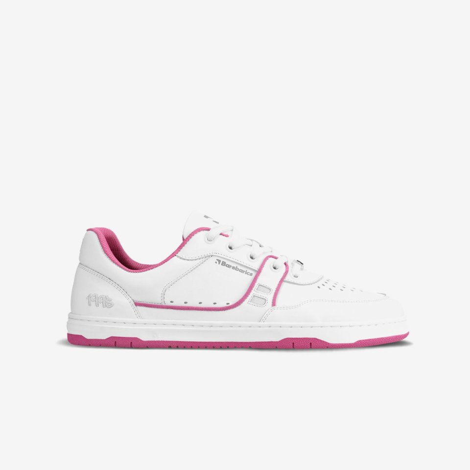 Barefoot Sneakers Barebarics Arise - White & Raspberry Pink