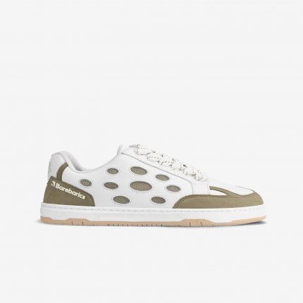 Barefoot Sneakers Barebarics Fusion - White & Army Brown