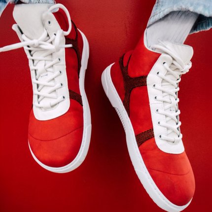 Barefoot Sneakers Barebarics - Hifly - Red & White