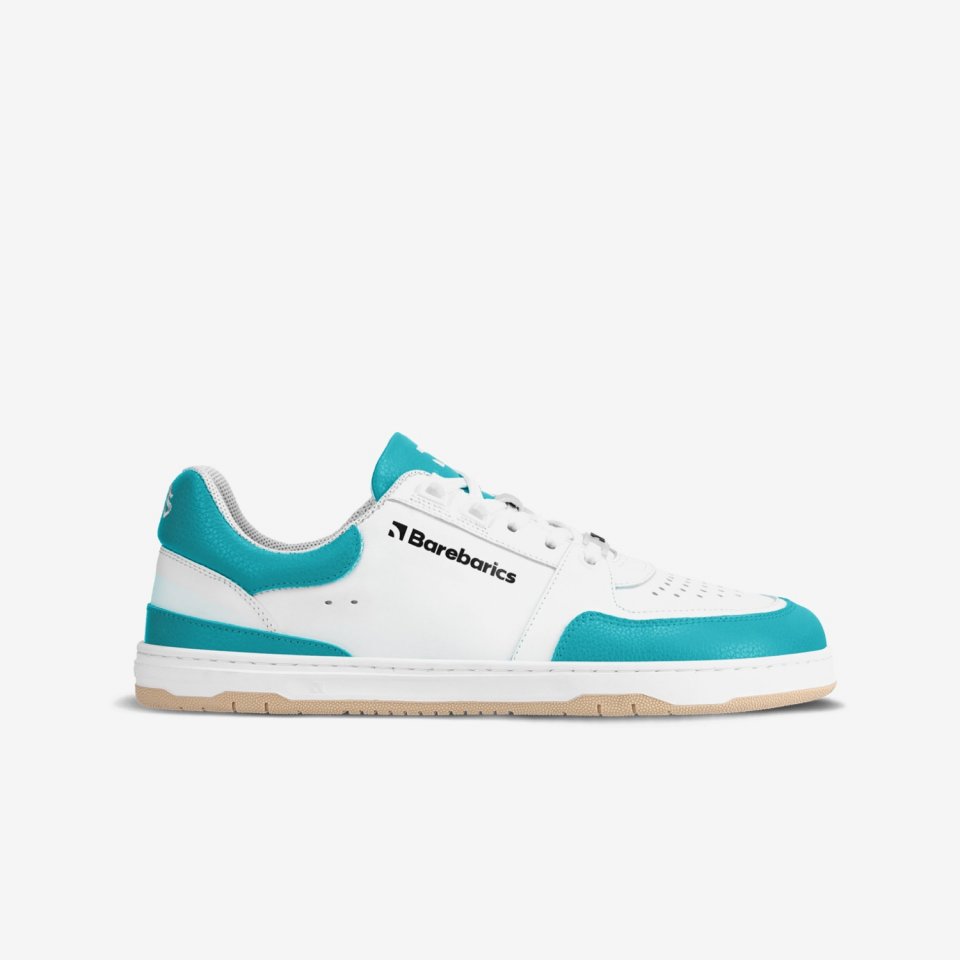 Barefoot Sneakers Barebarics Wave - White & Dark Turquoise