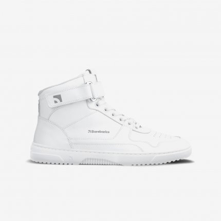 Barefoot Sneakers Barebarics Zing - High Top - All White - Leather