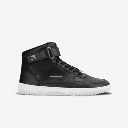 Barefoot Sneakers Barebarics Zing - High Top - Black & White - Leather