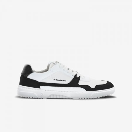 Barefoot tenisky Barebarics Zing - White & Black Vegan