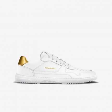 Barefoot Sneakers Barebarics Zing - White & Gold - Leather