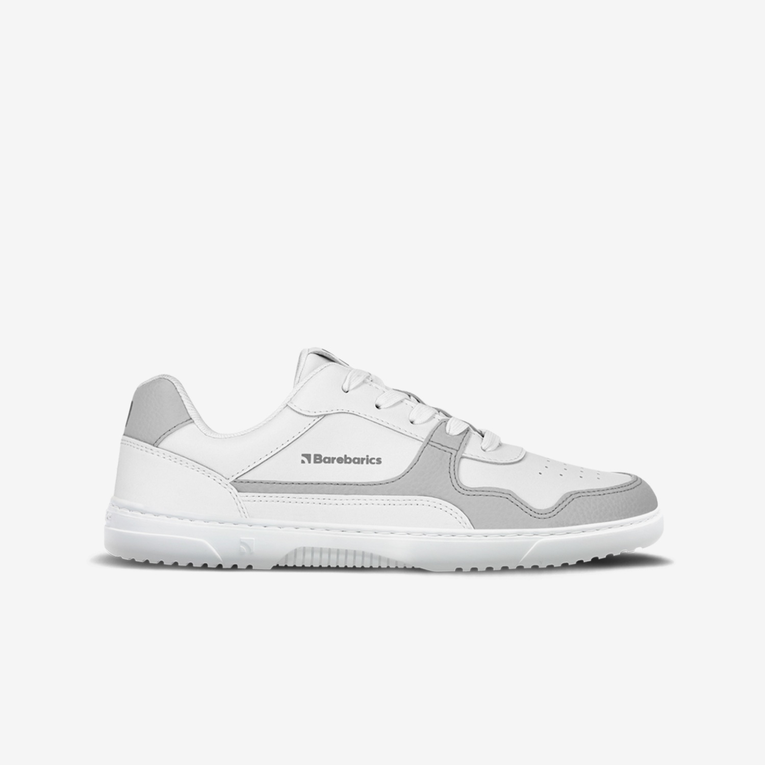 Barebarics Barefoot Sneakers Barebarics Zing, sizes 36 to 47 in White & Light Grey and White & Black, barefoot shoe