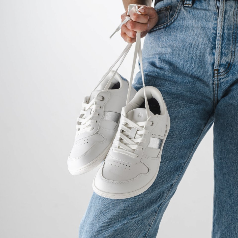 Barefoot Sneakers Be Lenka Cellestia - White & Silver