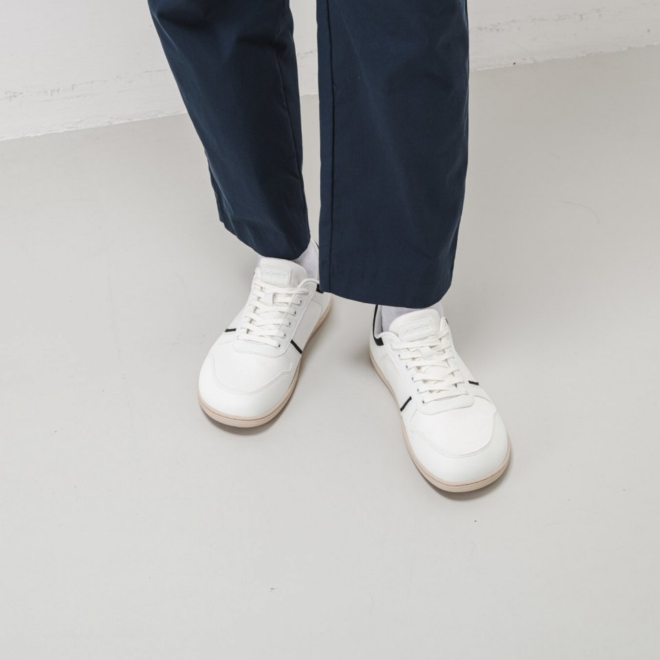 Barefoot Sneakers - Be Lenka Echo - White & Black Vegan